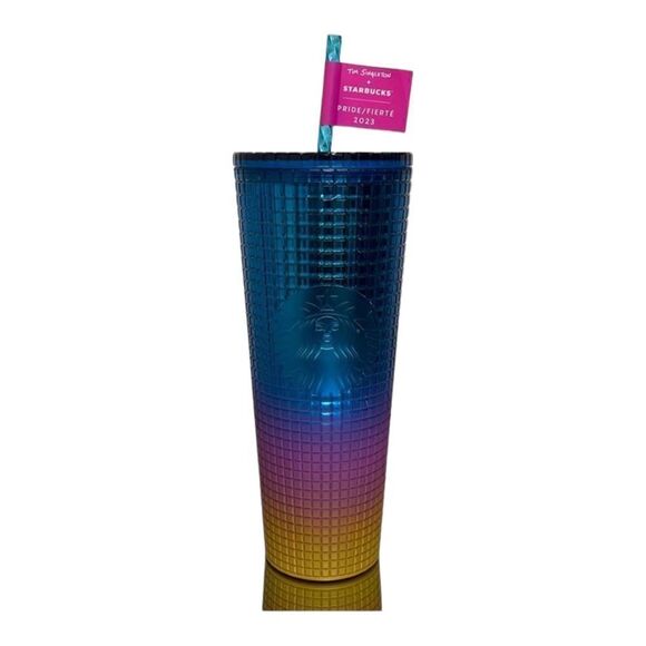 Starbucks Tim singleton PRIDE tumbler cup with straw 24oz - Picture 1 of 7